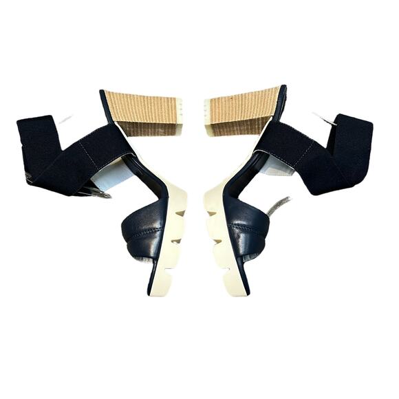 Gidigio Navy Blue Platform Heels shoes - Picture 4 of 10